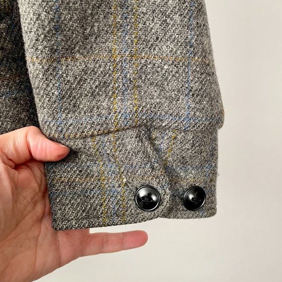 Vintage Woolrich Plaid Wool Zip Up Bomber Jacket Fleece Lined, Size S (generous) - Picture 4 of 8